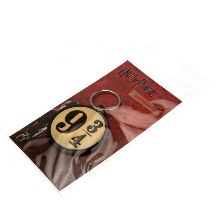 Harry Potter 9 & 3 Quarters PVC Keyring - Durable PVC Keychain with Chain and Split Ring