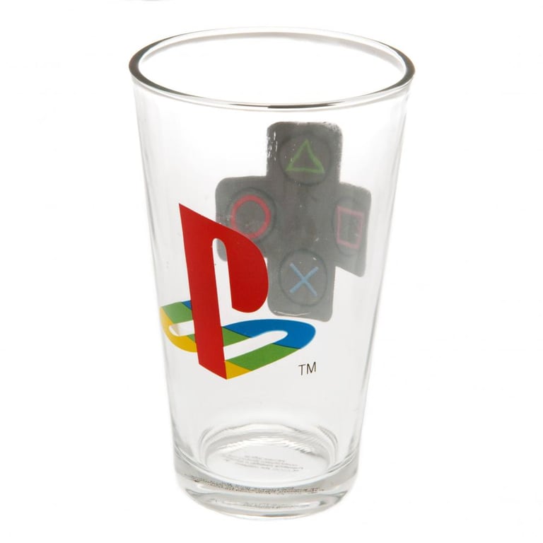 PlayStation Large Glass - Classic Logo Print Home Decor