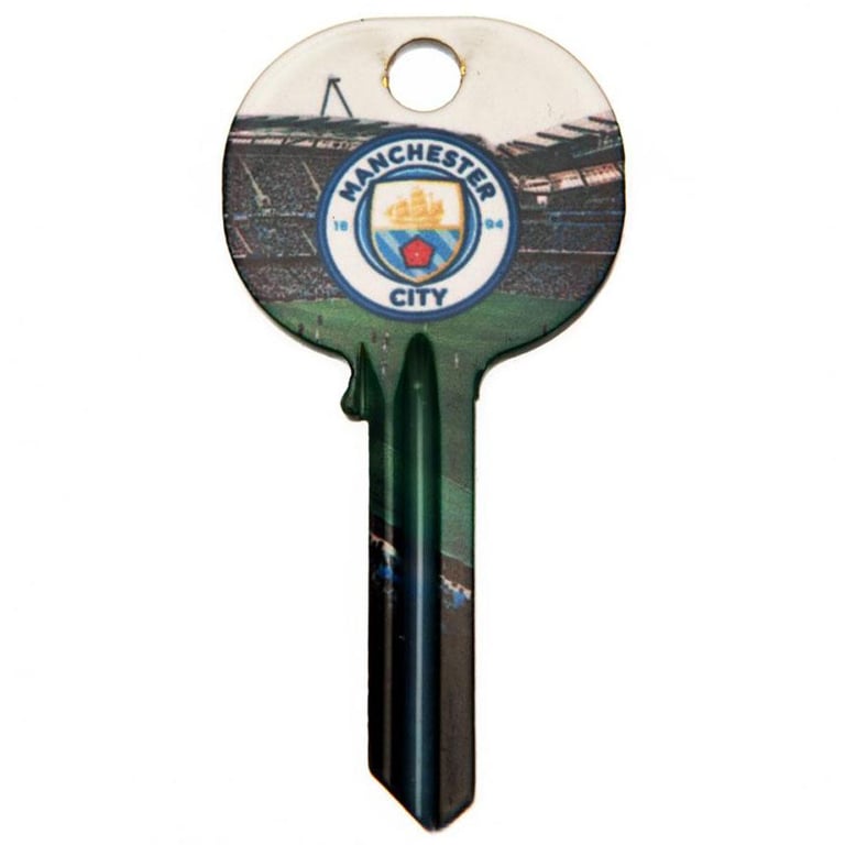 Manchester City FC Stadium Door Key - Cut Blank Key with Club Crest Design