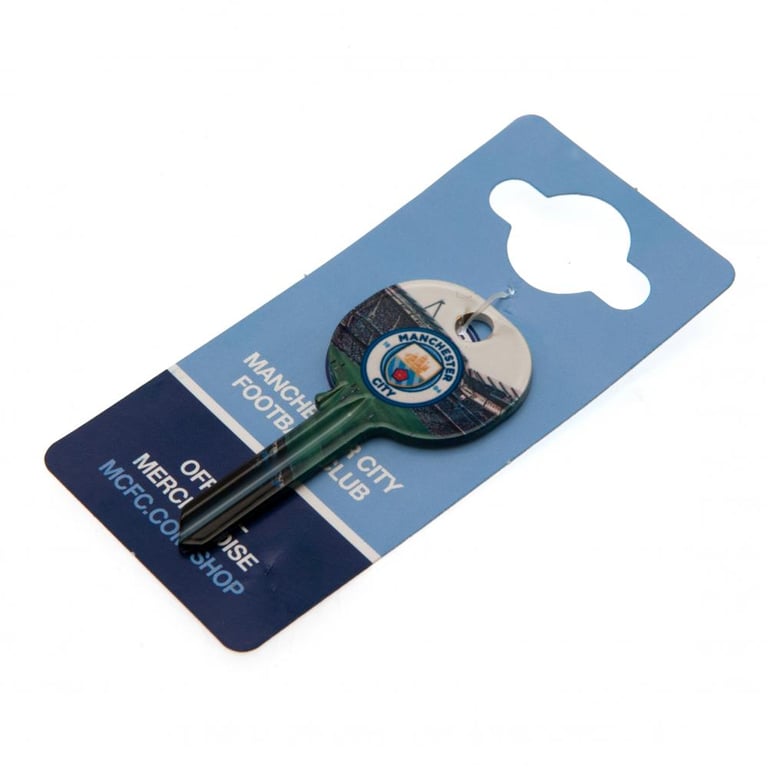 Manchester City FC Stadium Door Key - Cut Blank Key with Club Crest Design