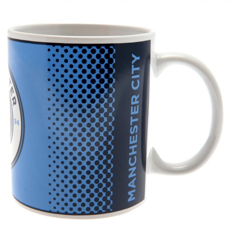 Manchester City FC Ceramic Coffee Mug with Full Colour Crest Design