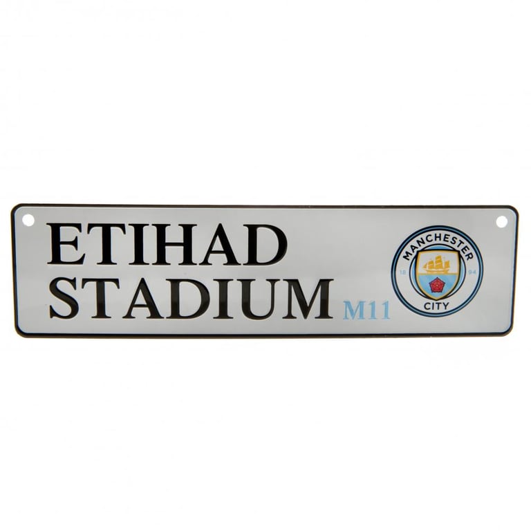 Manchester City FC Etihad Stadium Metal Window Sign