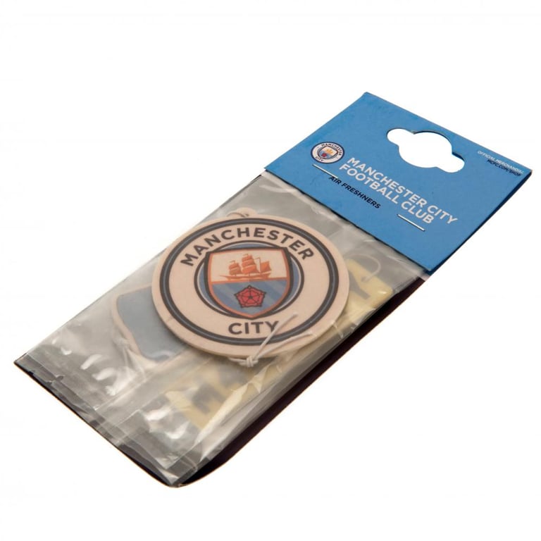 Manchester City FC Long Lasting 3pk Air Fresheners - City Crest & Home Kit Designs