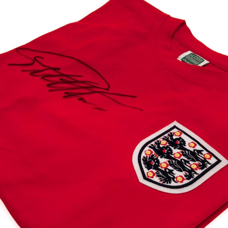 England FA 1966 World Cup Sir Geoff Hurst Signed Replica Shirt - Authenticated