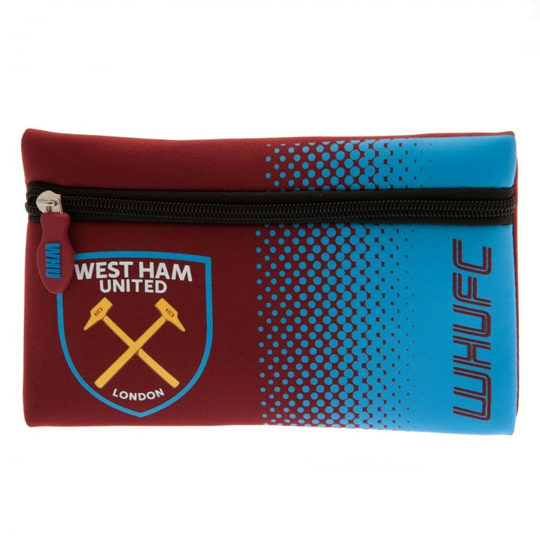 West Ham United FC Neoprene Zipped Pencil Case with Hammers Crest Design