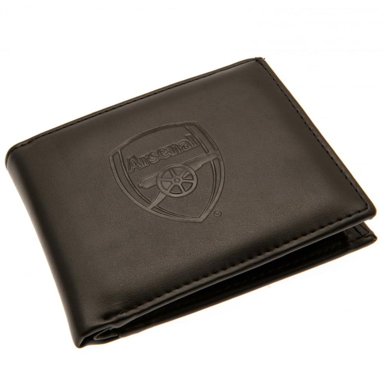 Arsenal FC Debossed Leather Wallet - 3 Card Slots & Secure Change Pocket