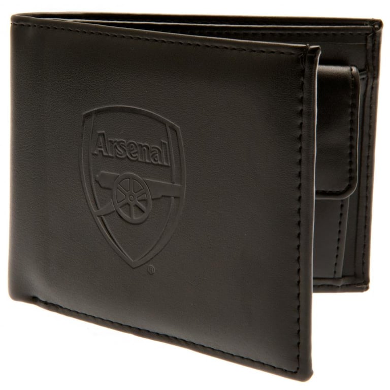Arsenal FC Debossed Leather Wallet - 3 Card Slots & Secure Change Pocket
