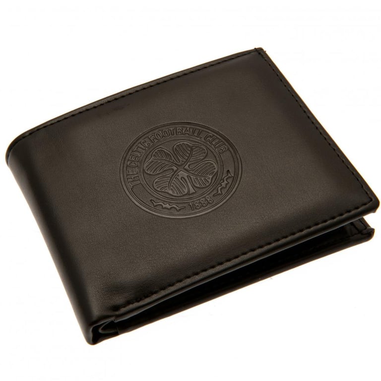 Celtic FC Debossed Leather Wallet - 3 Card Slots & Secure Change Pocket