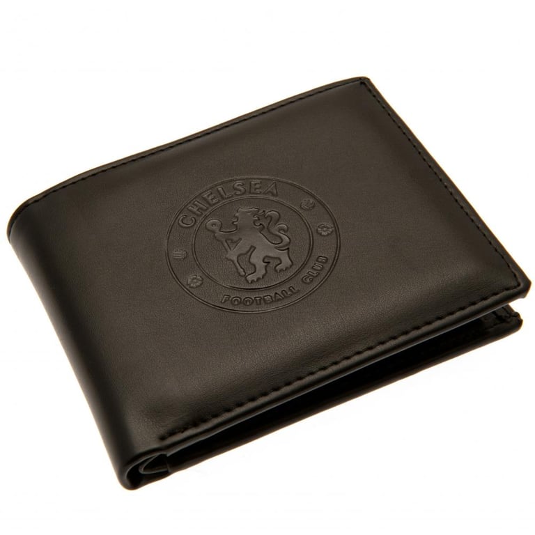 Chelsea FC Debossed Black PU Wallet with Card Holder and Note Pockets