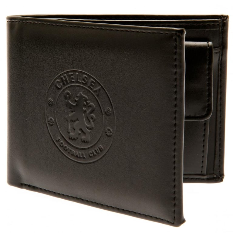 Chelsea FC Debossed Black PU Wallet with Card Holder and Note Pockets