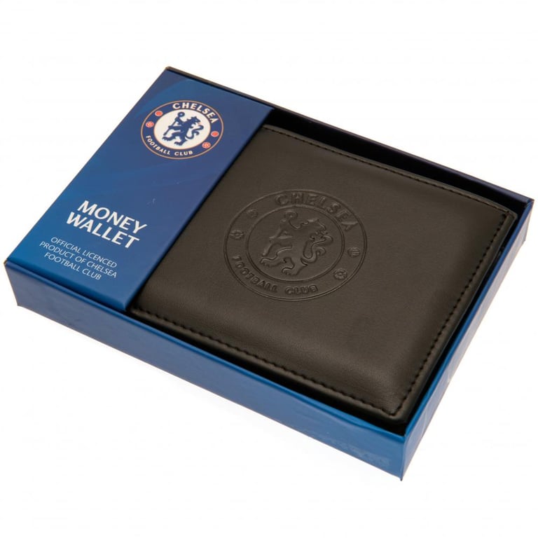 Chelsea FC Debossed Black PU Wallet with Card Holder and Note Pockets