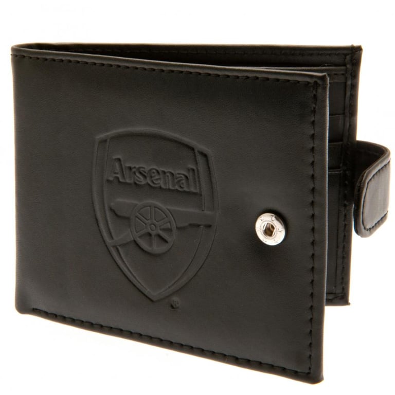 Arsenal FC RFID Anti Fraud Black Leather Wallet