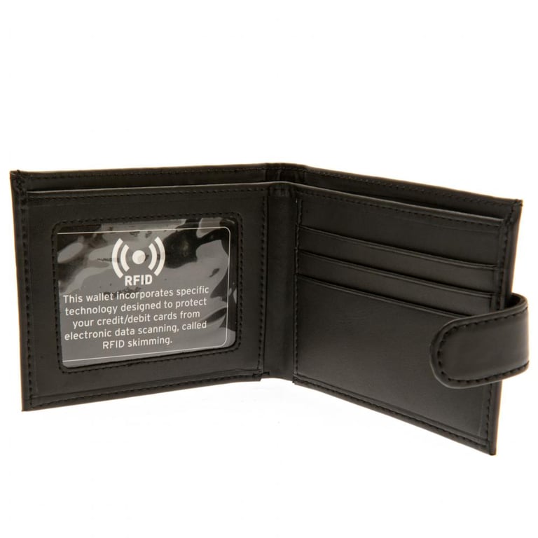Celtic FC RFID Anti Fraud Black Leather Wallet - Secure Club Crest Design