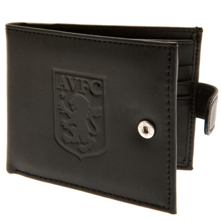 Aston Villa FC RFID Anti Fraud Black Leather Wallet