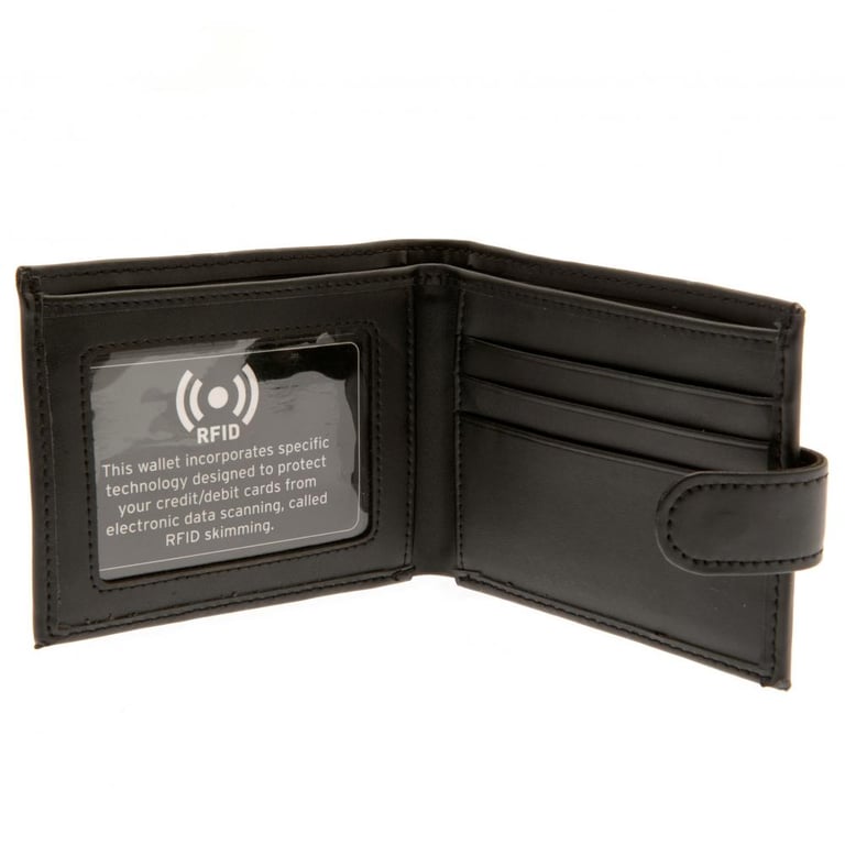 Chelsea FC RFID Anti Fraud Leather Wallet with Club Crest and Secure Fastener