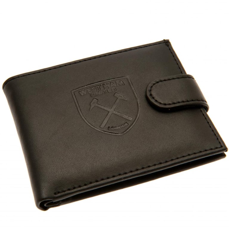 West Ham United RFID Anti Fraud Leather Wallet - Secure Club Crest Card Holder