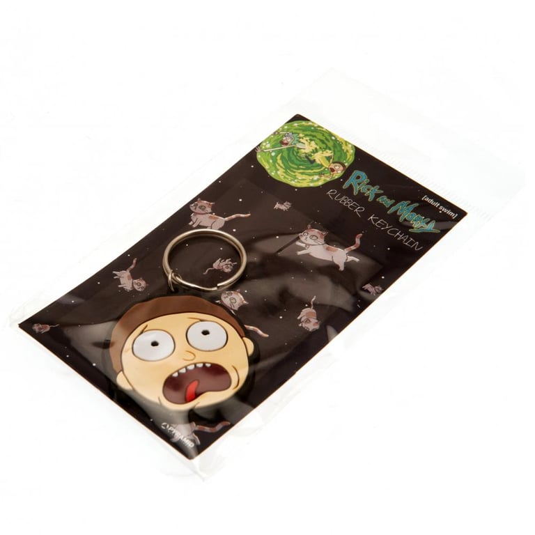 Rick And Morty Scared Morty 5mm Durable PVC Keychain with Chain