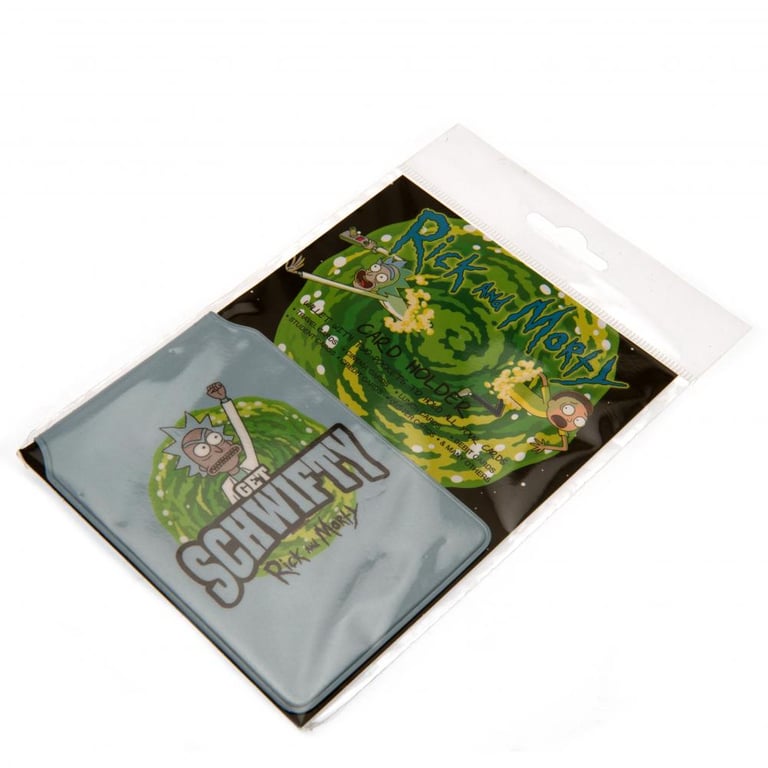 Rick And Morty 2-Pocket PVC Folding Pouch Card Holder - Travel Organizer for Up to 4 Cards