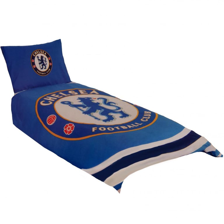 Chelsea FC Pulse Reversible Duvet Set - Club Crest Design, Full Colour