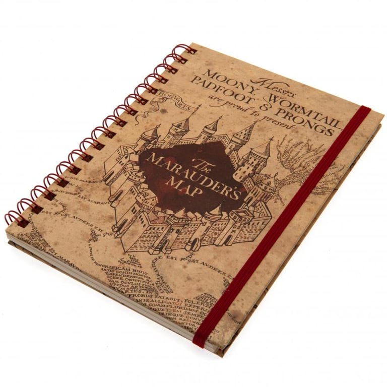 Harry Potter Marauders Map A5 Spiral Bound Notebook
