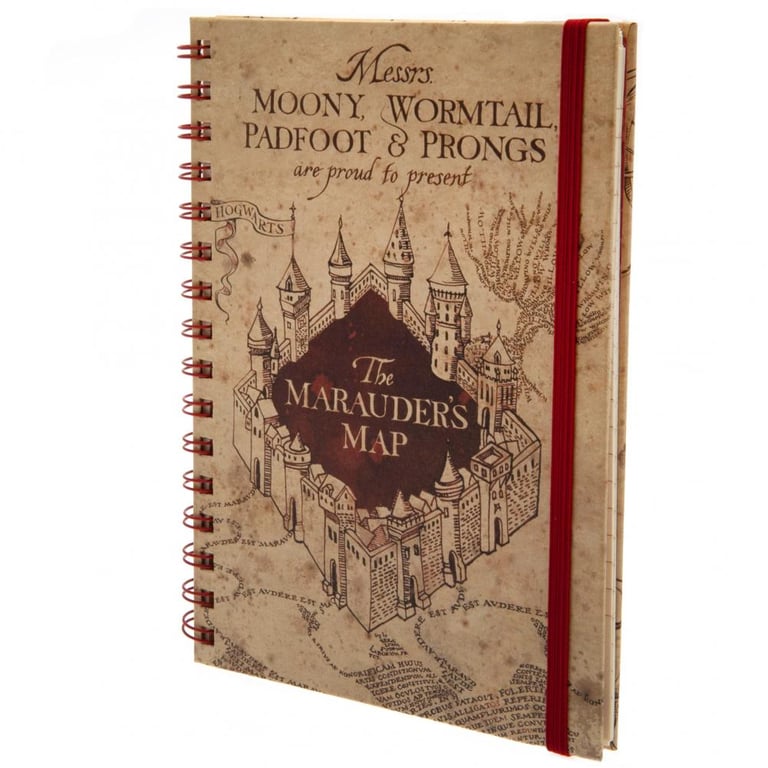 Harry Potter Marauders Map A5 Spiral Bound Notebook