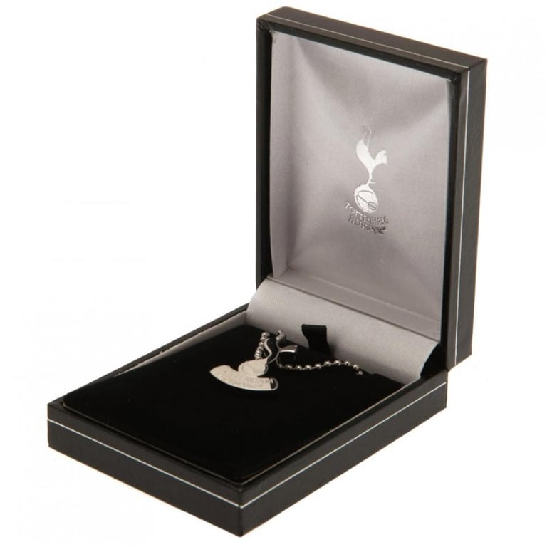 Tottenham Hotspur FC Stainless Steel Crest Pendant Necklace with Ball Chain