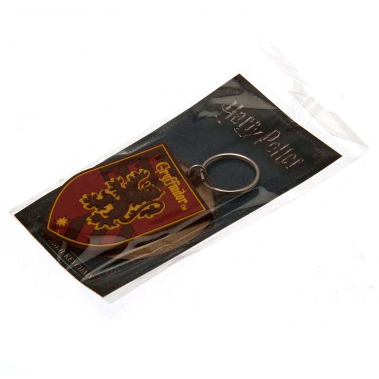 Harry Potter Gryffindor PVC Keyring - Durable Wizard Keychain Accessory