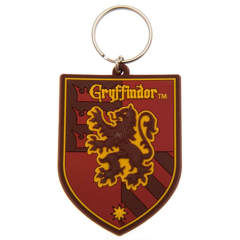 Harry Potter Gryffindor PVC Keyring - Durable Wizard Keychain Accessory