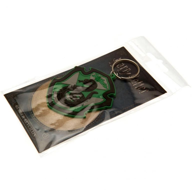 Harry Potter Slytherin PVC Keyring - Durable 5mm Thick Keychain with Chain and Split Ring