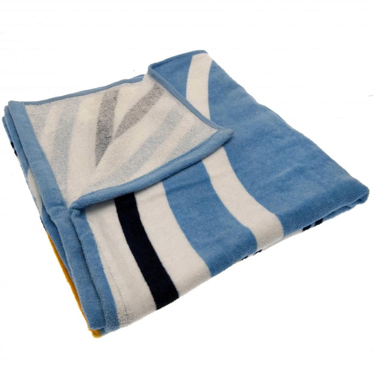 Manchester City FC 100 Cotton Velour Pulse Design Beach Towel