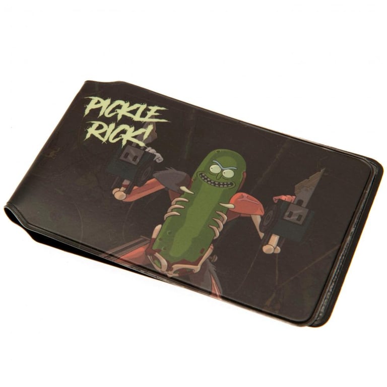 Rick And Morty Card Holder - 2-Pocket PVC Folding Pouch for Travel Passes and Bank Cards