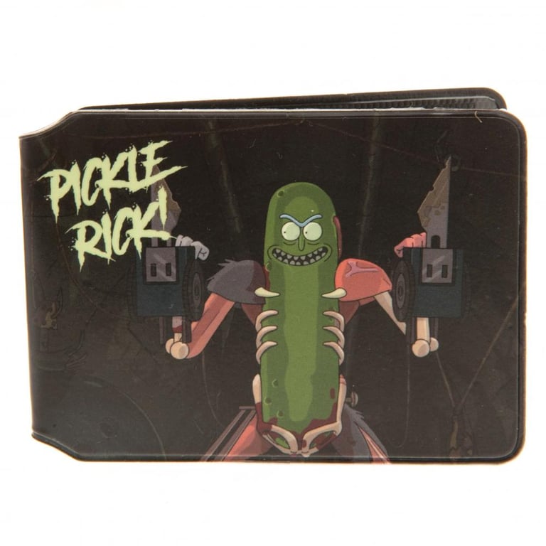 Rick And Morty Card Holder - 2-Pocket PVC Folding Pouch for Travel Passes and Bank Cards