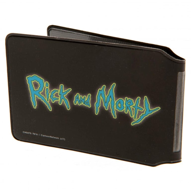 Rick And Morty Card Holder - 2-Pocket PVC Folding Pouch for Travel Passes and Bank Cards