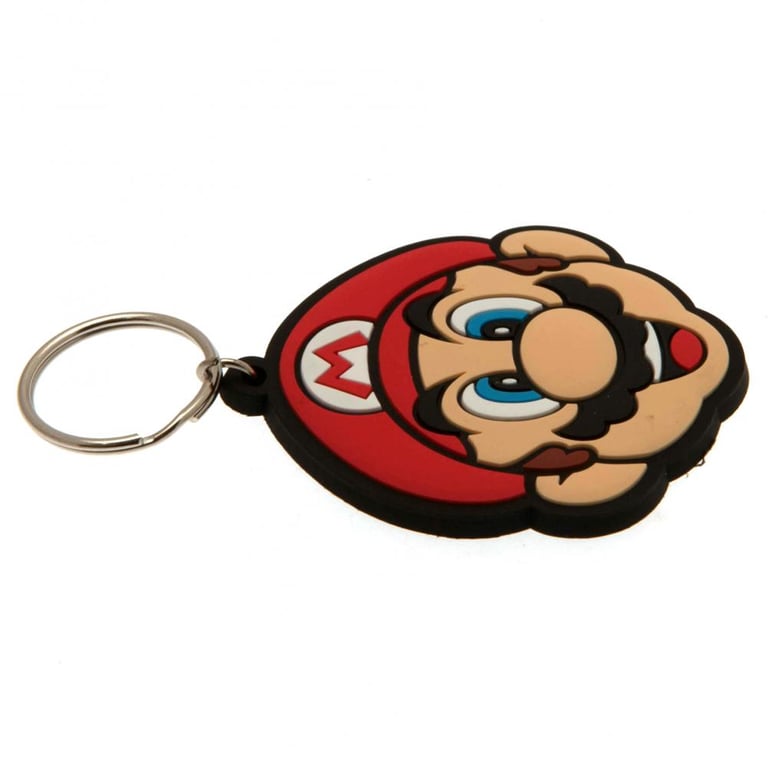 Super Mario PVC Keyring - Durable & Colorful Character Keychain with Chain and Split Ring