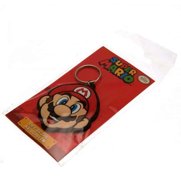Super Mario PVC Keyring - Durable & Colorful Character Keychain with Chain and Split Ring