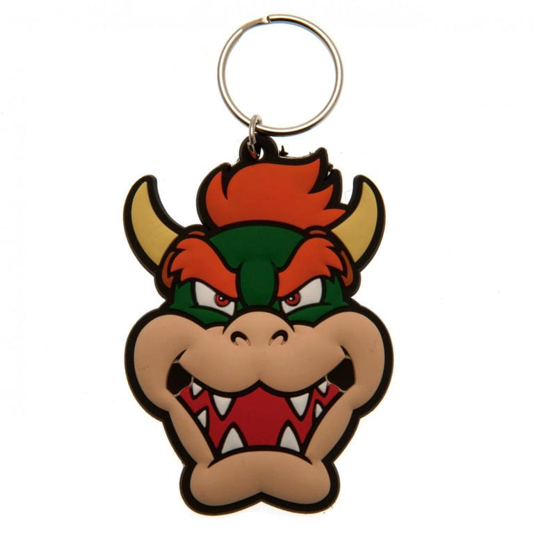 Super Mario Bowser PVC Keyring - Durable Colourful Collectible Keychain