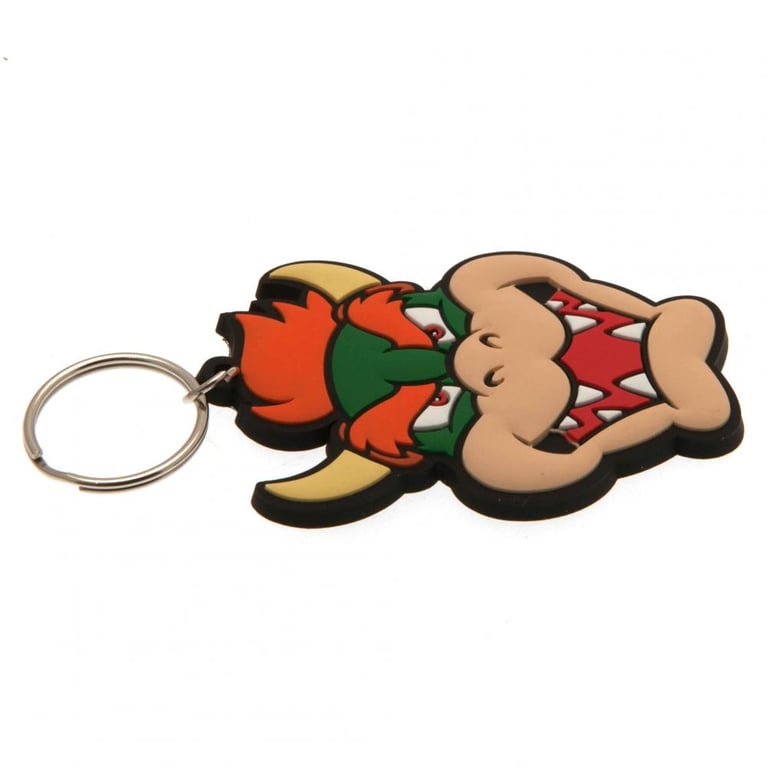 Super Mario Bowser PVC Keyring - Durable Colourful Collectible Keychain