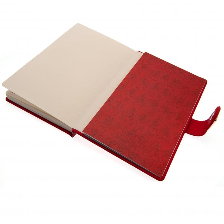 Super Mario Faux Leather A5 Notebook - Debossed Design, Magnetic Closure & Lined Pages