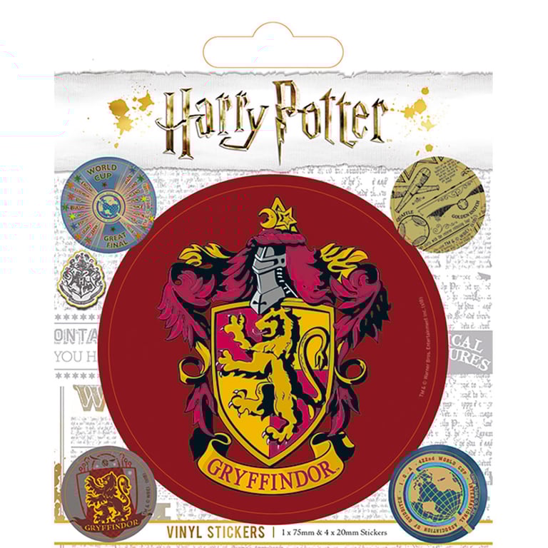 Harry Potter Gryffindor Vinyl Stickers - High Quality, Gloss Finish