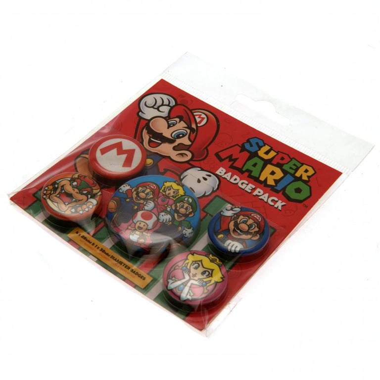 Super Mario Character Themed Safety Pin Badge Set - School Bag Accessories and Clothing Decorations