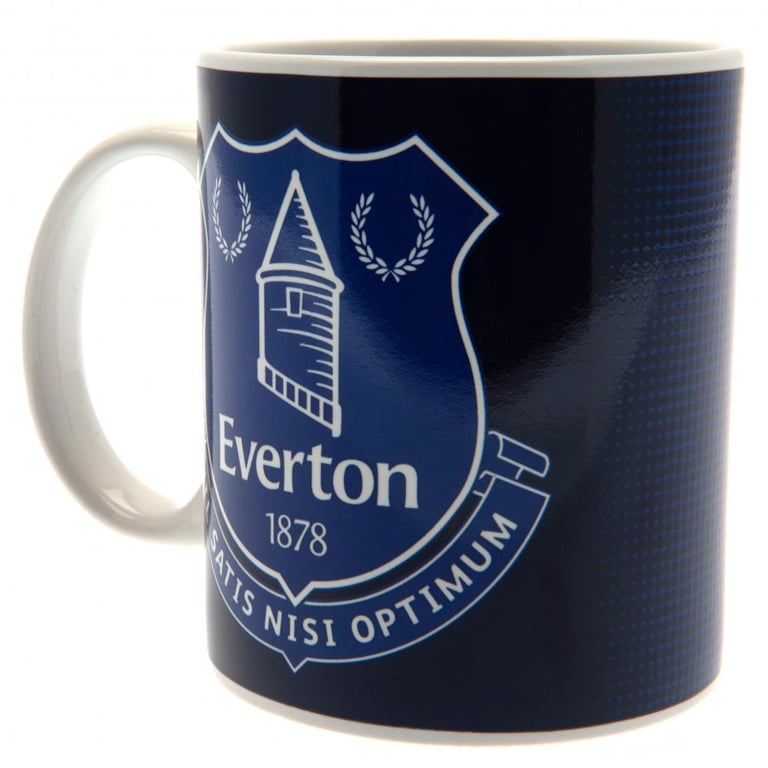 Everton FC Halftone Ceramic Coffee Mug - Kiln Fired Finish & White Handle