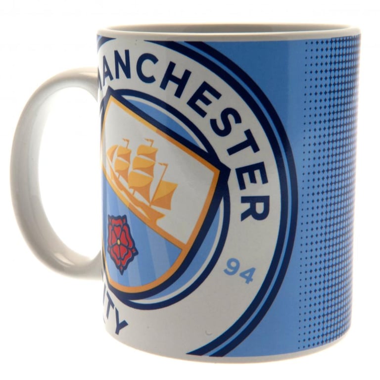 Manchester City FC Halftone Ceramic Coffee Mug