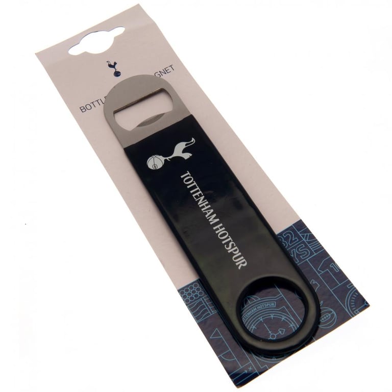 Tottenham Hotspur Bar Blade Magnet - Fridge & Bottle Opener with Spinner Ring and Carabiner Reel Attachment