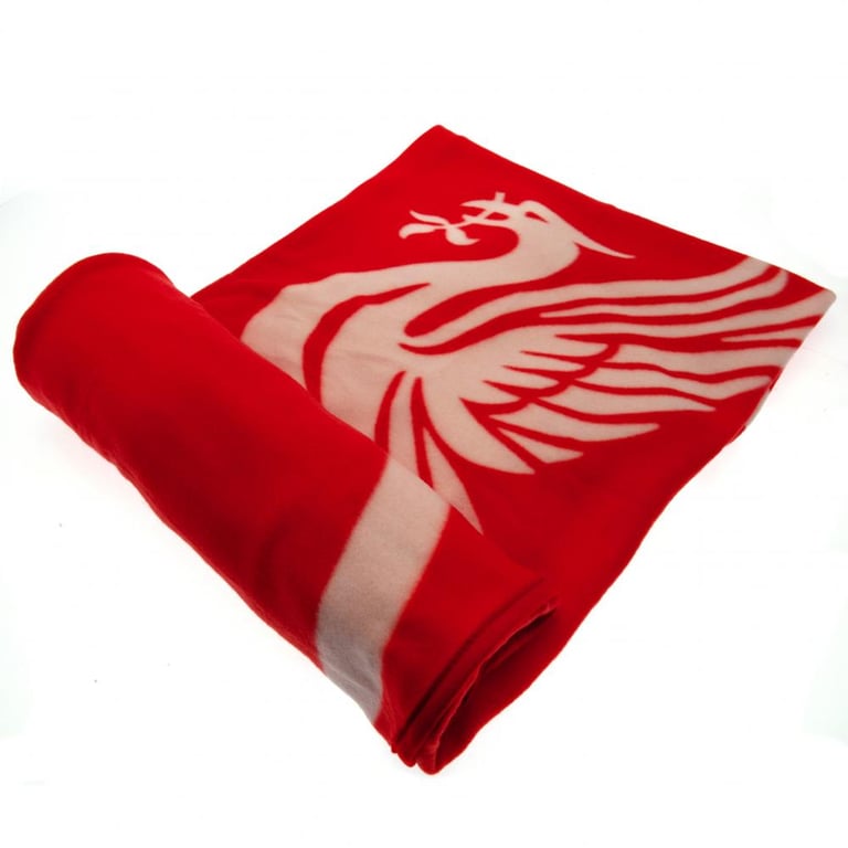 Liverpool FC Pulse Fleece Blanket - Soft Warm Polyester Fleece with Large Club Crest