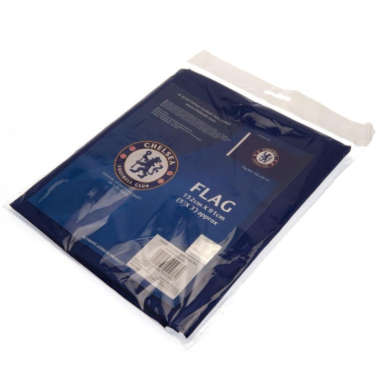 Chelsea FC 100 Polyester Core Crest Flag - Official Supporters Decoration