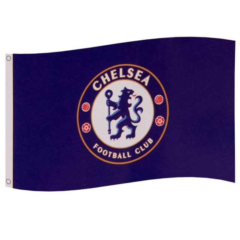 Chelsea FC 100 Polyester Core Crest Flag - Official Supporters Decoration
