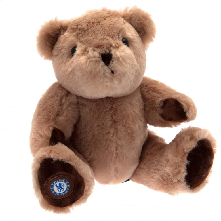 Chelsea FC George Bear - Full Colour Crest, Posable Limbs Stuffed Animal Made from 100 Polyester