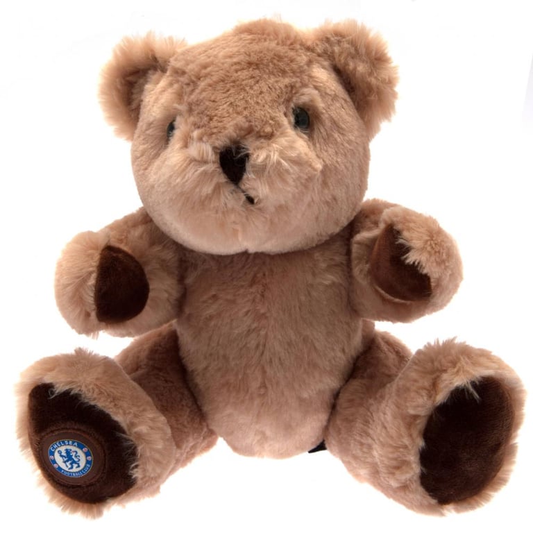 Chelsea FC George Bear - Full Colour Crest, Posable Limbs Stuffed Animal Made from 100 Polyester