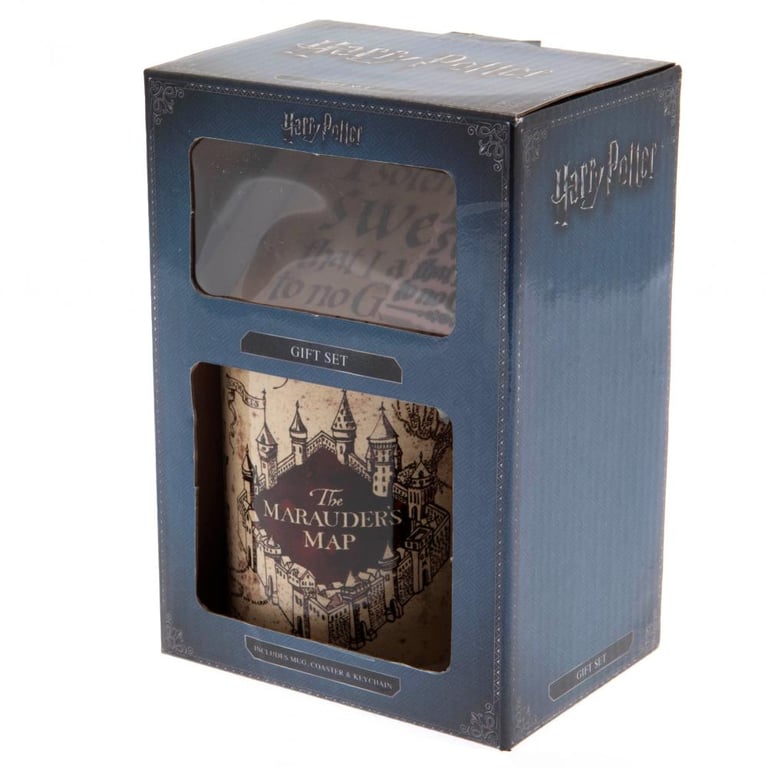 Harry Potter Marauders Map Gift Set - White Mug & Coaster Set