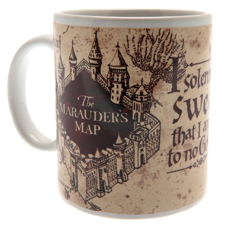 Harry Potter Marauders Map Gift Set - White Mug & Coaster Set